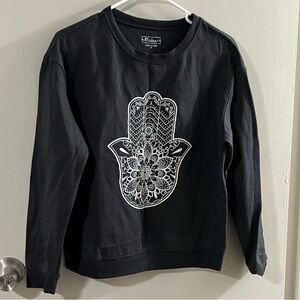Miken Black Sweatshirt with White Design